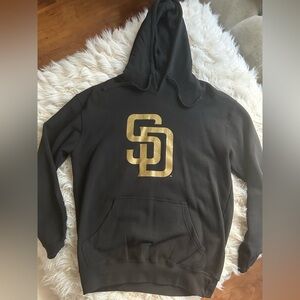 EUC Genuine San Diego Padres Black and Gold Hoodie